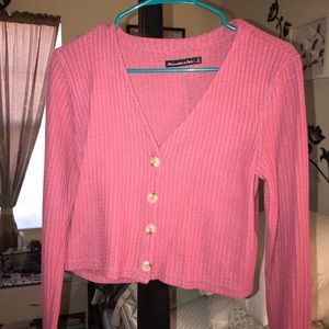 Abercrombie and Fitch Button Up Cropped Sweater